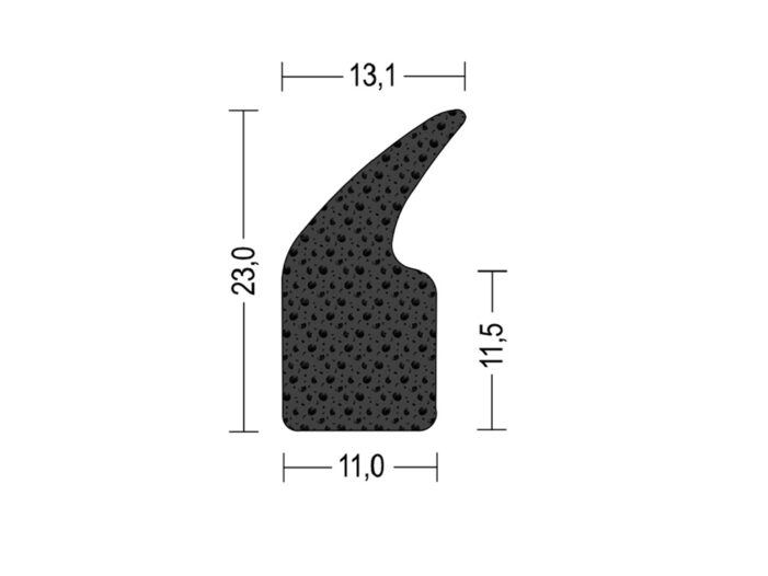 Moosgummi-Zargenprofil-Profil-KHD1037-B-meterware-Moosgummidichtung-moosgummiprofil-Gummiprofil-Kuehlzellendichtung-Kuehlhausdichtung-