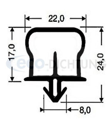 Profil-KGM1031-Kühlhausdichtung-kühlzellendichtung-ladendichtung-gummidichtung- kältedichtung-silikondichtung- Gummiprofil- Kühlraumschiebetür-gasket- gastrodichtung- gastronomie-Wien-